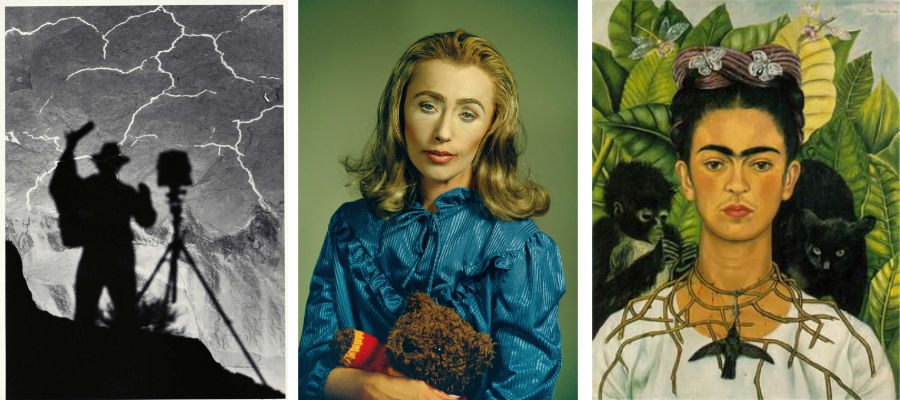 Ansel Adams, Cindy Sherman, Frida Kahlo