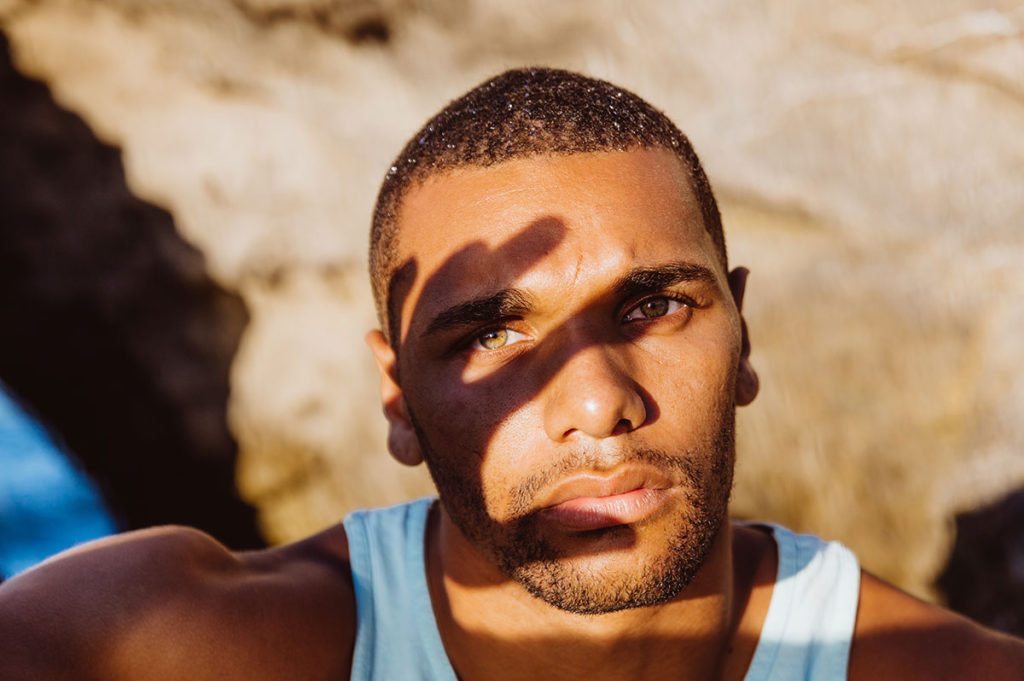 portrait shadow over face