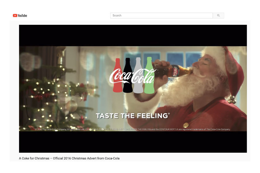 Coca-Cola Santa ad 2016